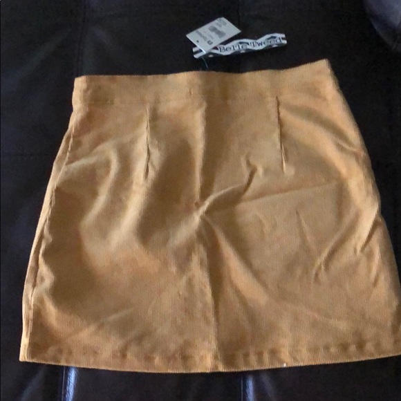 Gold Corduroy Girls Skirt Size 10/12 - Picture 2 of 3